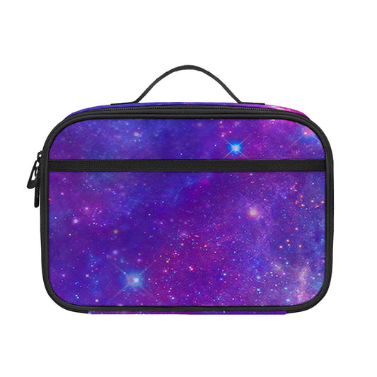 Purple Stardust Cloud Galaxy Space Print Portable Lunch Bag