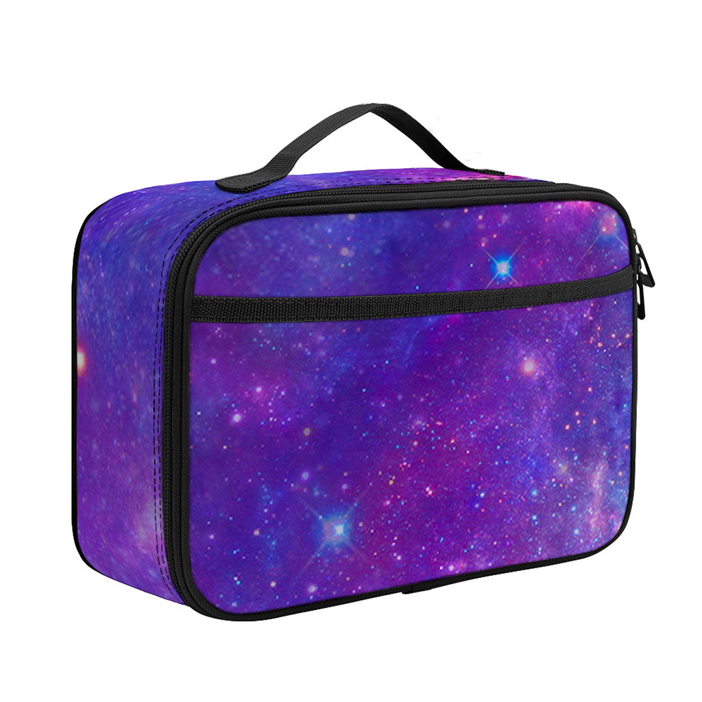 Purple Stardust Cloud Galaxy Space Print Portable Lunch Bag