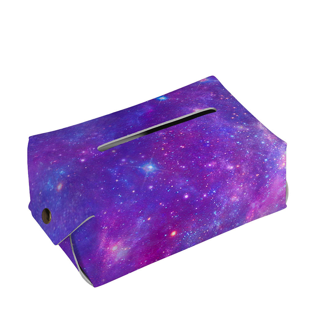 Purple Stardust Cloud Galaxy Space Print Rectangle Tissue Box Cover