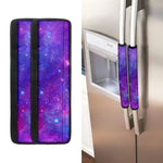 Purple Stardust Cloud Galaxy Space Print Refrigerator Handle Covers