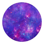 Purple Stardust Cloud Galaxy Space Print Round Blanket