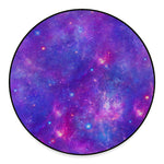 Purple Stardust Cloud Galaxy Space Print Round Floor Mat