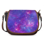 Purple Stardust Cloud Galaxy Space Print Saddle Bag