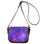 Purple Stardust Cloud Galaxy Space Print Saddle Bag