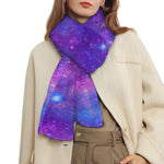 Purple Stardust Cloud Galaxy Space Print Scarf