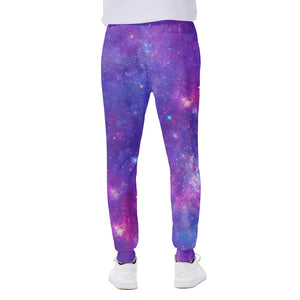 Purple Stardust Cloud Galaxy Space Print Scuba Joggers