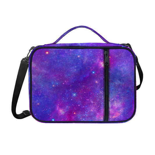 Purple Stardust Cloud Galaxy Space Print Shoulder Strap Bible Bag
