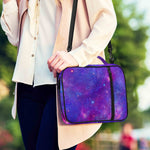 Purple Stardust Cloud Galaxy Space Print Shoulder Strap Bible Bag