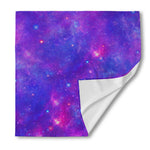 Purple Stardust Cloud Galaxy Space Print Silk Bandana