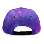 Purple Stardust Cloud Galaxy Space Print Snapback Cap