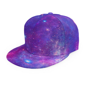 Purple Stardust Cloud Galaxy Space Print Snapback Cap