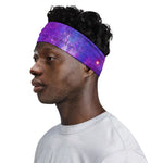 Purple Stardust Cloud Galaxy Space Print Sports Headband