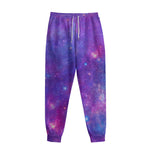 Purple Stardust Cloud Galaxy Space Print Sweatpants