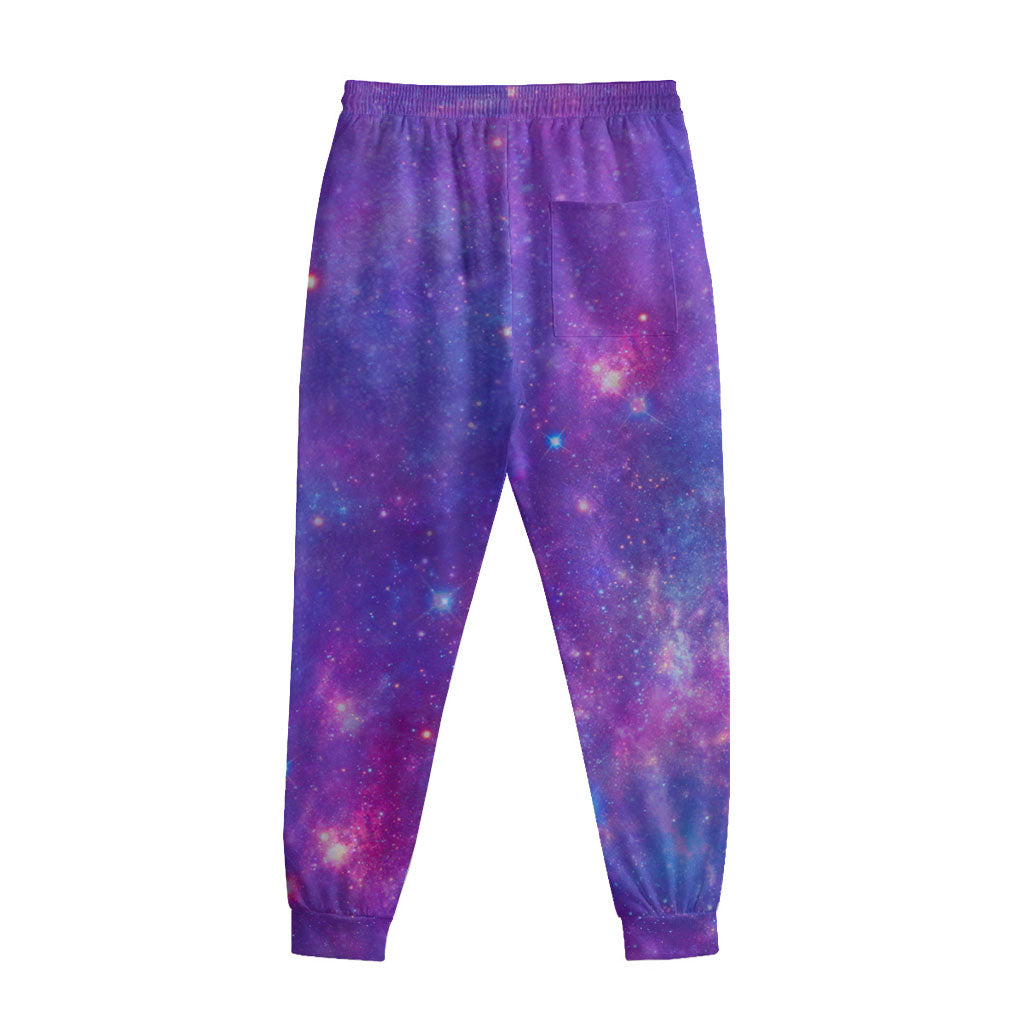 Purple Stardust Cloud Galaxy Space Print Sweatpants