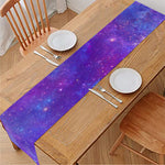 Purple Stardust Cloud Galaxy Space Print Table Runner