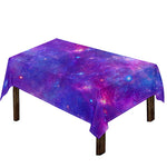 Purple Stardust Cloud Galaxy Space Print Tablecloth