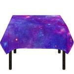 Purple Stardust Cloud Galaxy Space Print Tablecloth