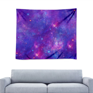 Purple Stardust Cloud Galaxy Space Print Tapestry