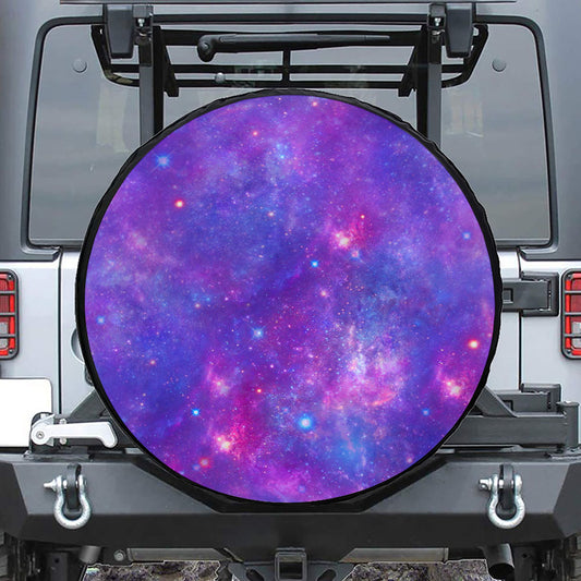 Purple Stardust Cloud Galaxy Space Print Tire Cover