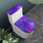 Purple Stardust Cloud Galaxy Space Print Toilet Lid And Tank Cover Set