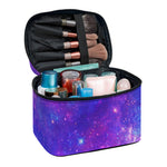 Purple Stardust Cloud Galaxy Space Print Travel Makeup Bag