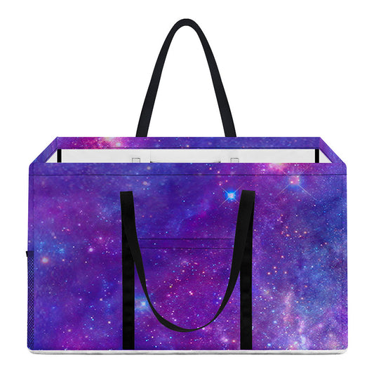 Purple Stardust Cloud Galaxy Space Print Utility Tote Bag