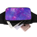 Purple Stardust Cloud Galaxy Space Print Waist Bag