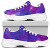 Purple Stardust Cloud Galaxy Space Print White Chunky Shoes