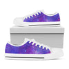 Purple Stardust Cloud Galaxy Space Print White Low Top Sneakers