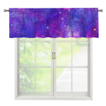 Purple Stardust Cloud Galaxy Space Print Window Valance