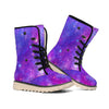 Purple Stardust Cloud Galaxy Space Print Winter Boots