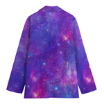 Purple Stardust Cloud Galaxy Space Print Women's Blazer