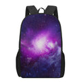Purple Starfield Galaxy Space Print 17 Inch Backpack