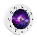 Purple Starfield Galaxy Space Print Alarm Clock