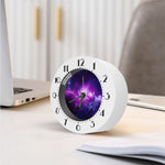 Purple Starfield Galaxy Space Print Alarm Clock
