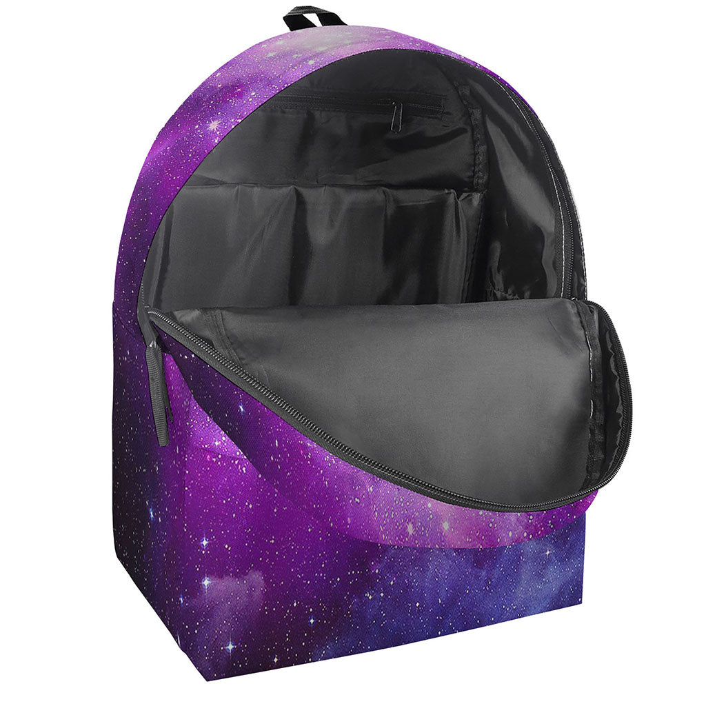 Purple Starfield Galaxy Space Print Backpack