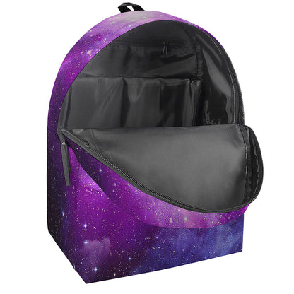 Purple Starfield Galaxy Space Print Backpack