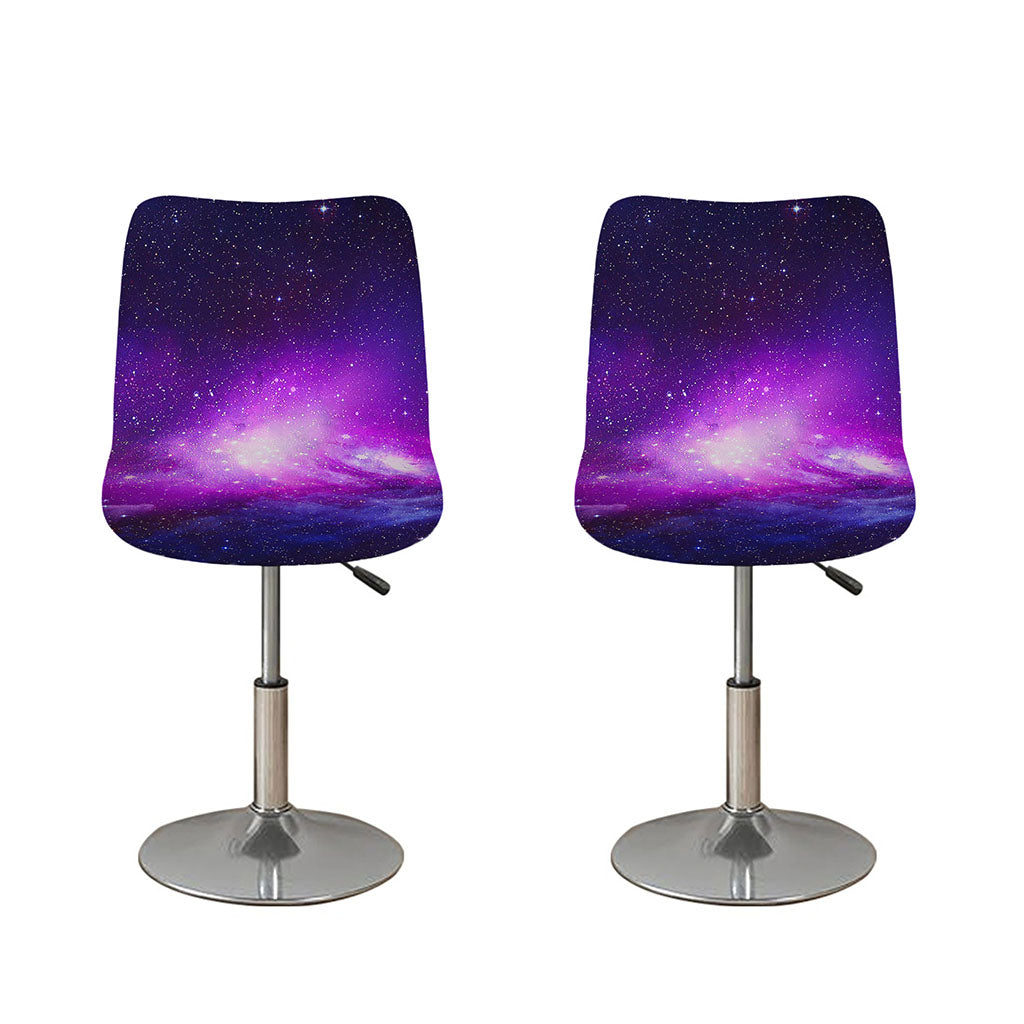 Purple Starfield Galaxy Space Print Bar Stool Covers