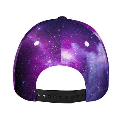 Purple Starfield Galaxy Space Print Baseball Cap