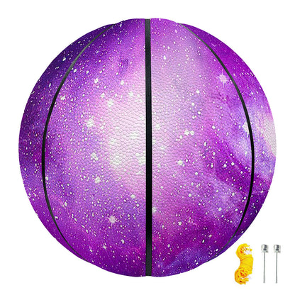 Purple Starfield Galaxy Space Print Basketball