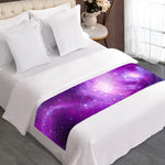 Purple Starfield Galaxy Space Print Bed Runner
