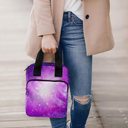 Purple Starfield Galaxy Space Print Bible Tote Bag