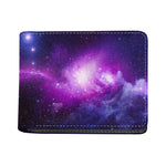 Purple Starfield Galaxy Space Print Bifold Wallet