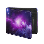 Purple Starfield Galaxy Space Print Bifold Wallet