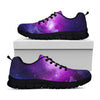 Purple Starfield Galaxy Space Print Black Running Shoes