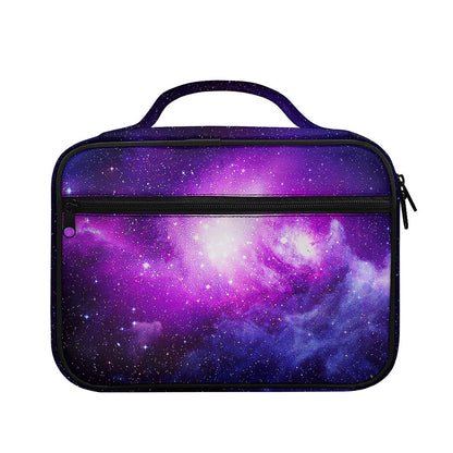 Purple Starfield Galaxy Space Print Briefcase Bible Bag