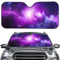 Purple Starfield Galaxy Space Print Car Windshield Sun Shade