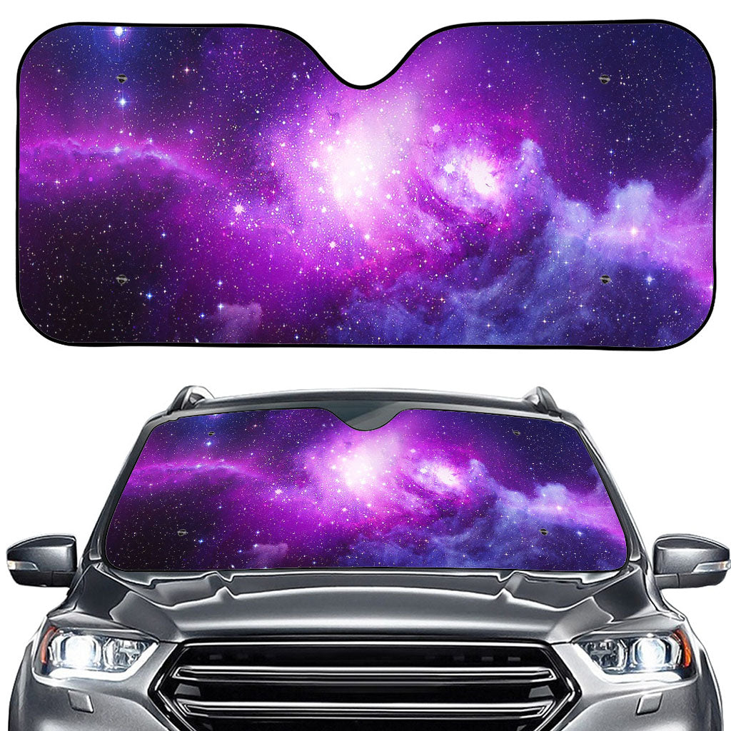 Purple Starfield Galaxy Space Print Car Windshield Sun Shade