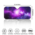 Purple Starfield Galaxy Space Print Car Windshield Sun Shade