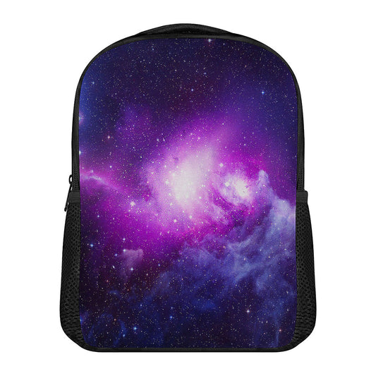Purple Starfield Galaxy Space Print Casual Backpack